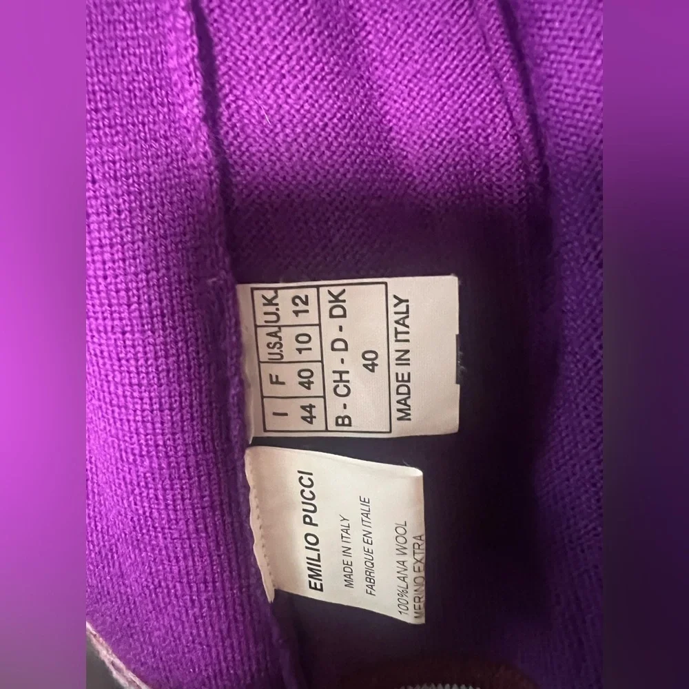 Emilio Pucci Zip Up Abstract Sweater